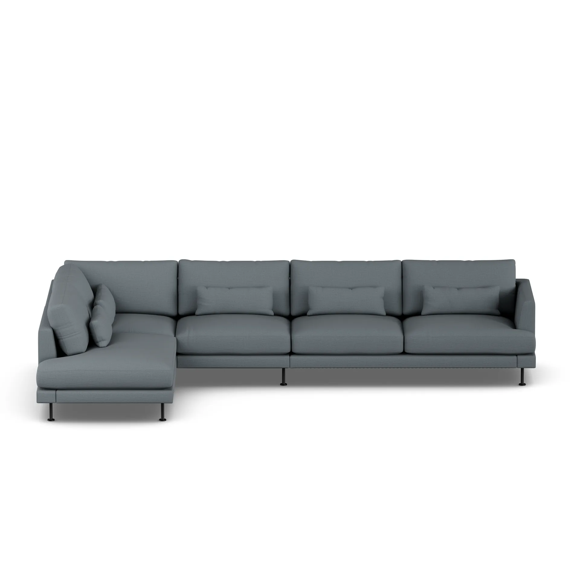 Bredhult Sofa, Same Blue 6678-Schwarzer Stahl, 4-sitzig B2 1898