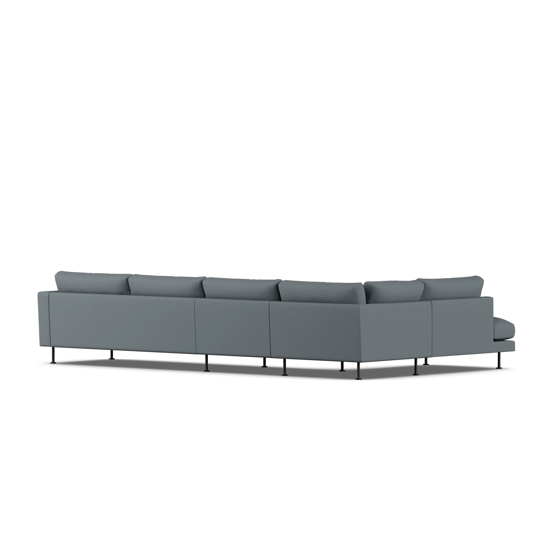 Bredhult Sofa, Same Blue 6678-Schwarzer Stahl, 4-sitzig B2 1898