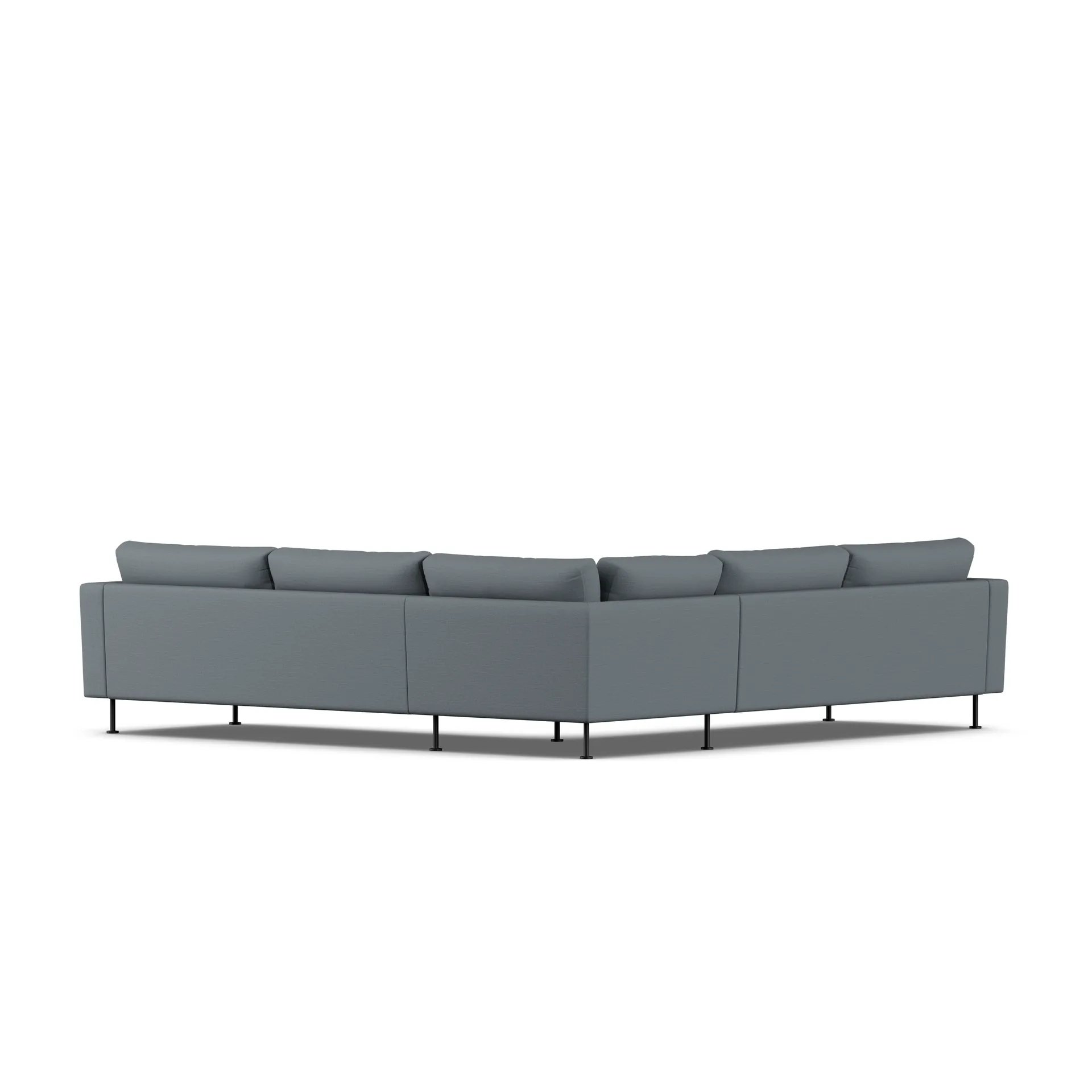 Bredhult Sofa, Same Blue 6678-Schwarzer Stahl, Ecksofa F 1898
