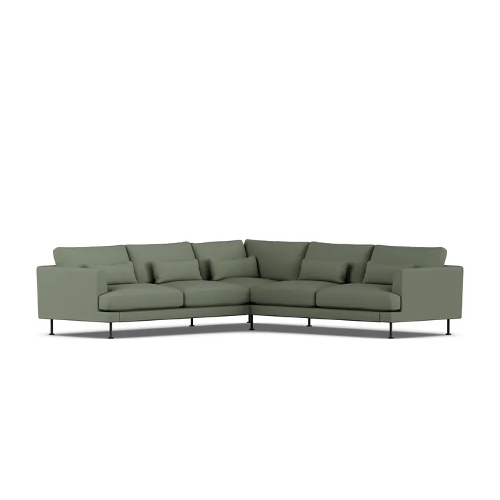 Bredhult Sofa - Same Forest 6677-Schwarzer Stahl, Ecksofa F - 1898