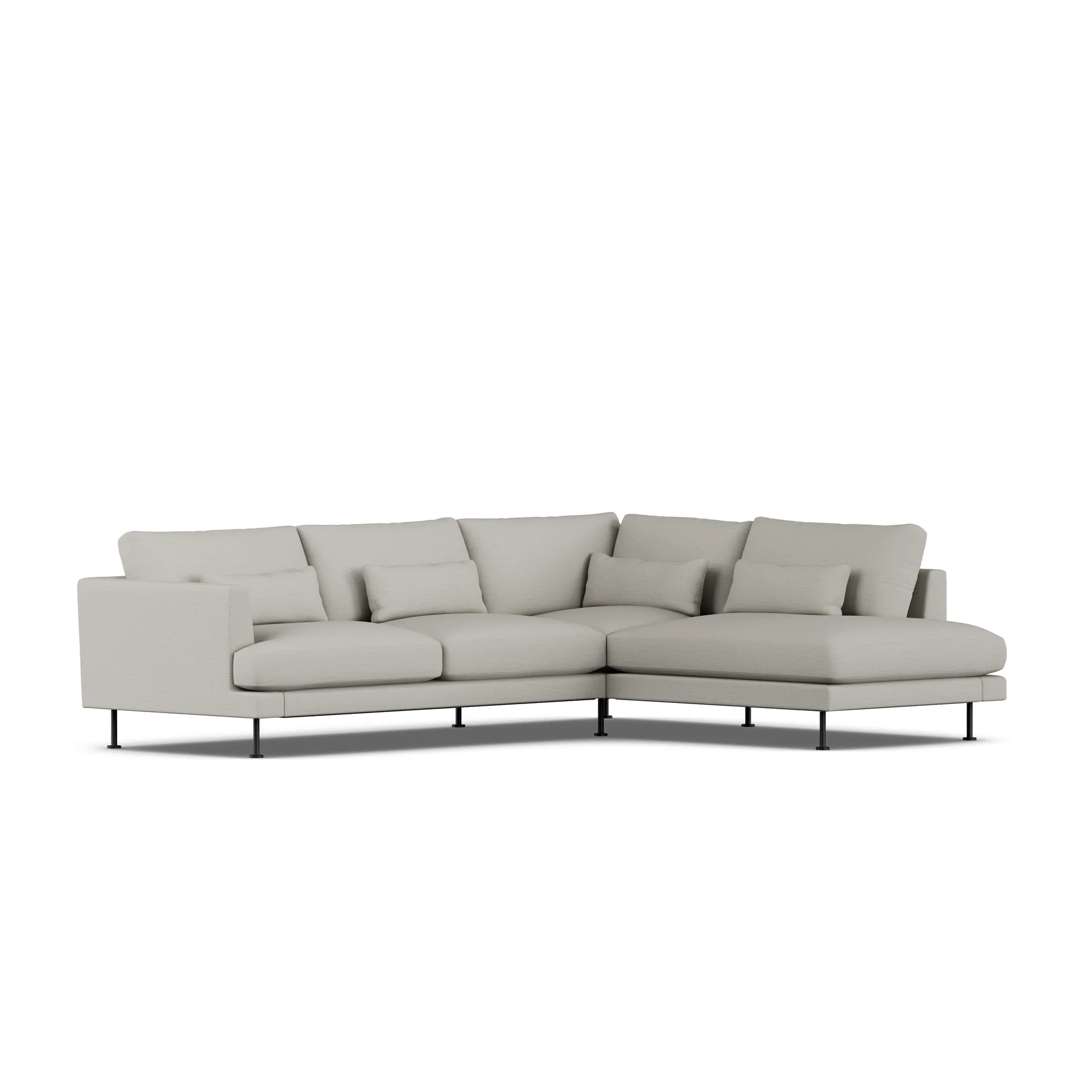 Bredhult Sofa, Same Grey 6673-Schwarzer Stahl, 3-sitzig A1 1898