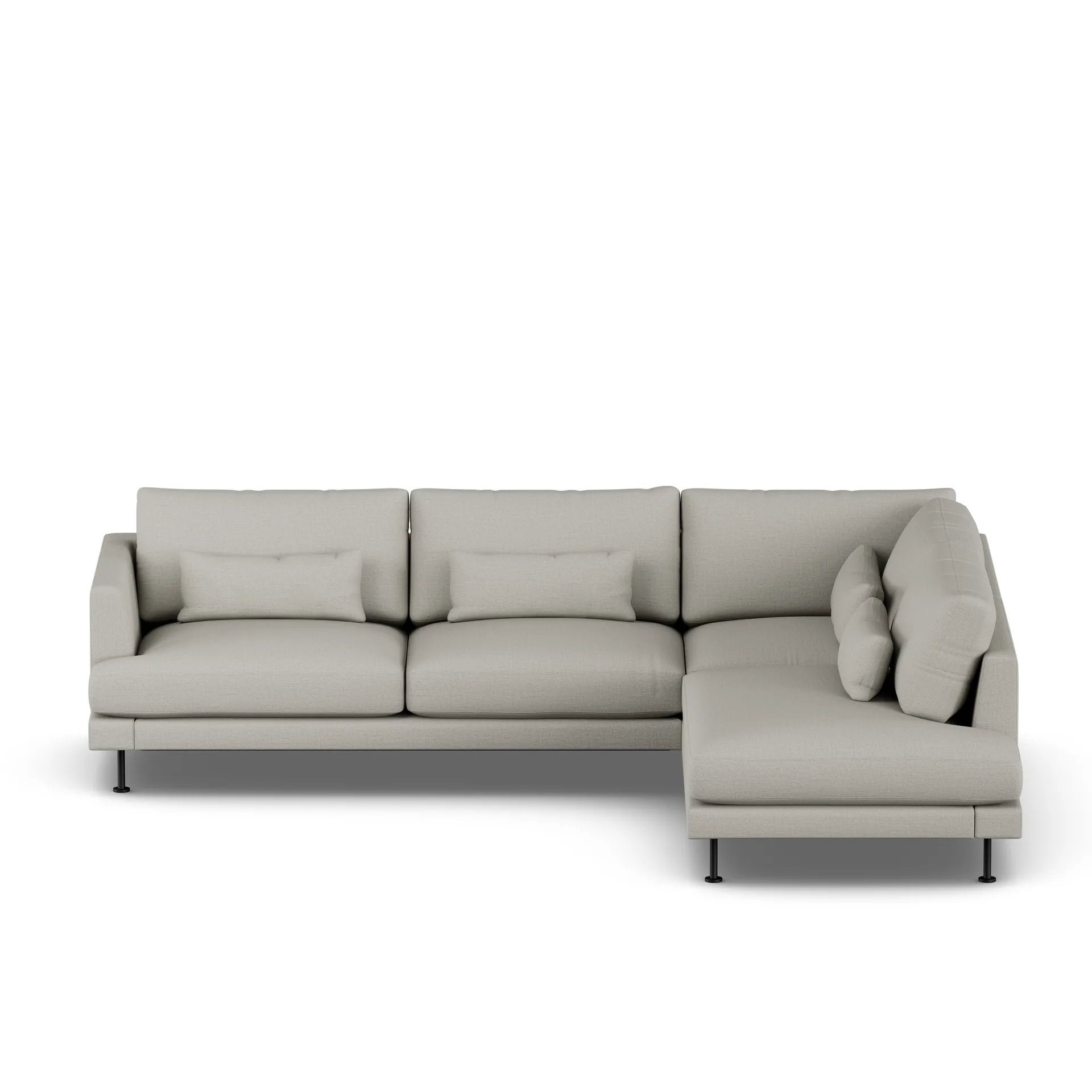 Bredhult Sofa, Same Grey 6673-Schwarzer Stahl, 3-sitzig A1 1898
