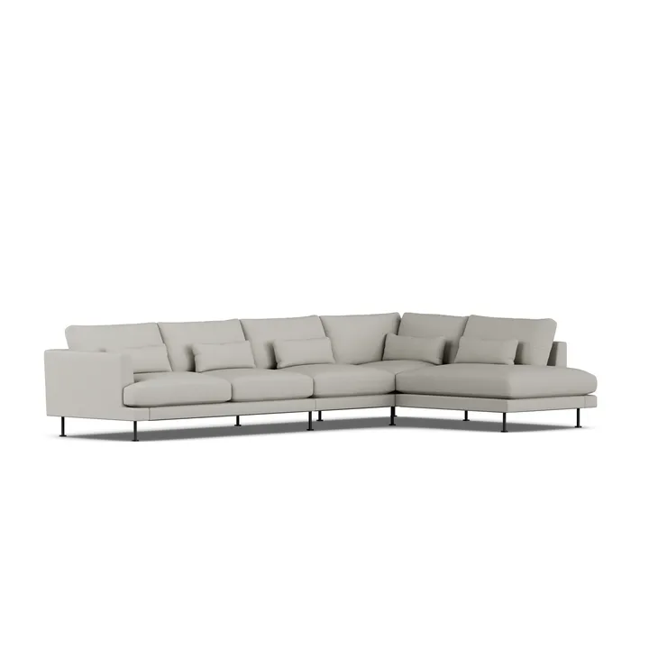 Bredhult Sofa - Same Grey 6673-Schwarzer Stahl, 4-sitzig B1 - 1898