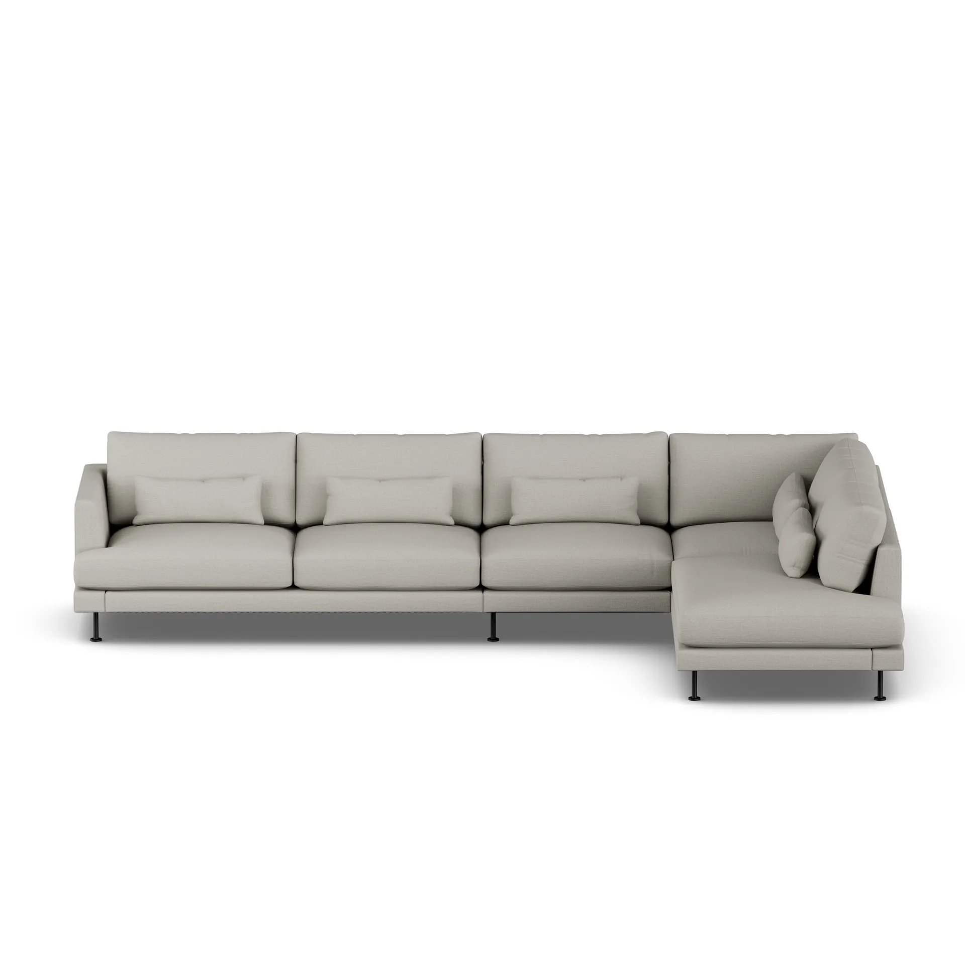 Bredhult Sofa, Same Grey 6673-Schwarzer Stahl, 4-sitzig B1 1898