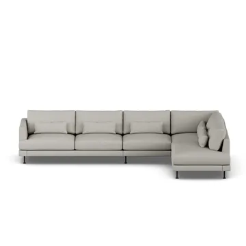 Bredhult Sofa - Same Grey 6673-Schwarzer Stahl, 4-sitzig B1 - 1898