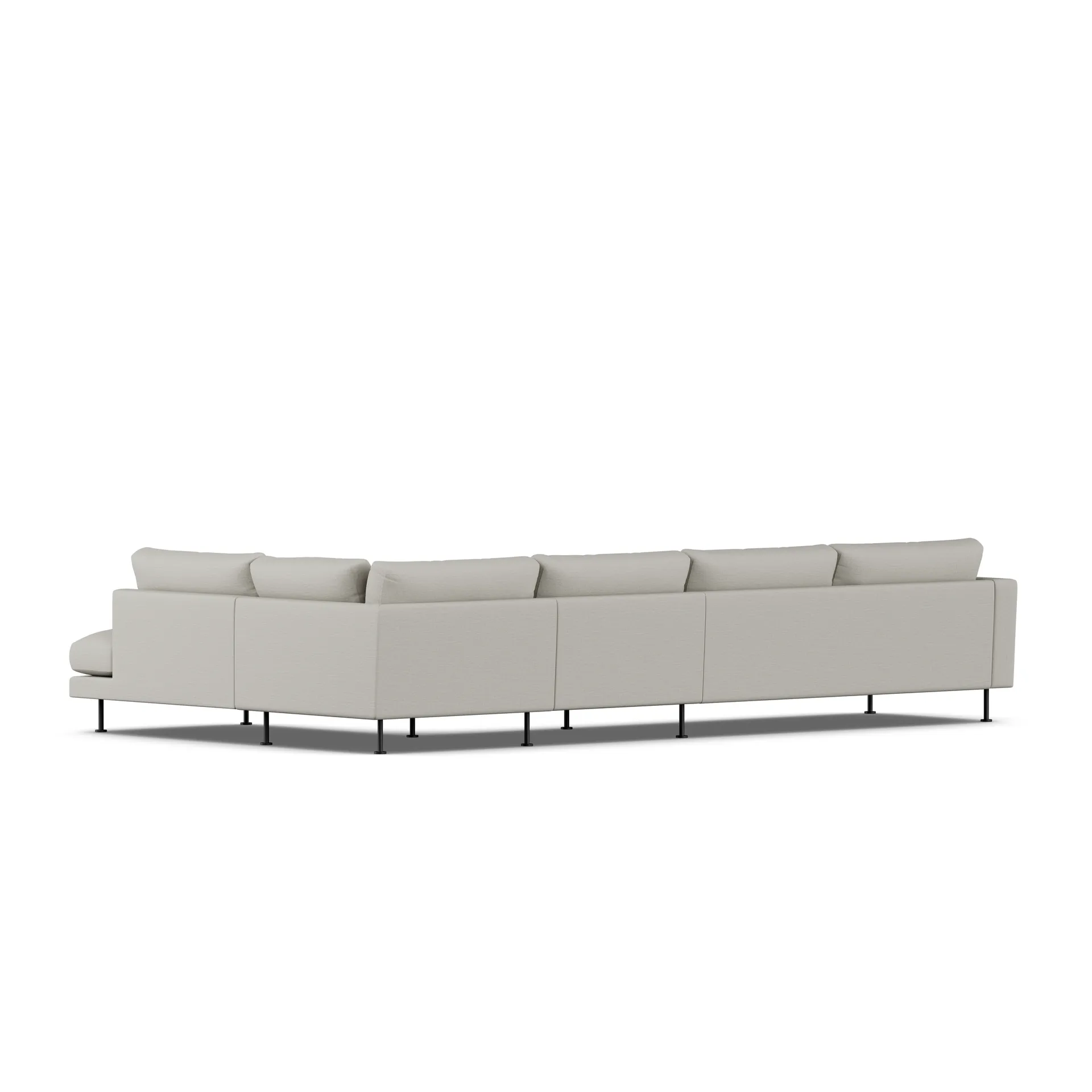 Bredhult Sofa, Same Grey 6673-Schwarzer Stahl, 4-sitzig B1 1898