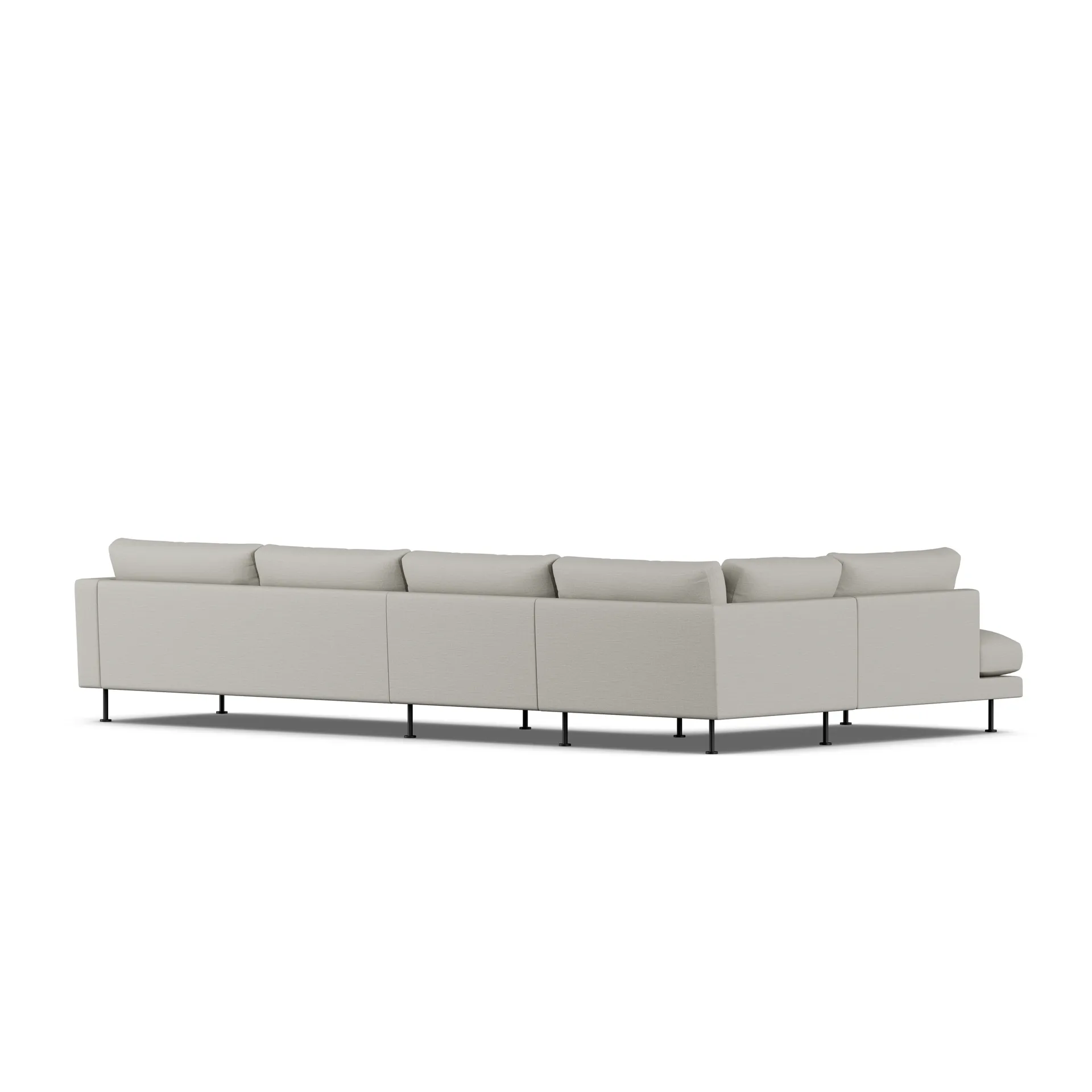 Bredhult Sofa, Same Grey 6673-Schwarzer Stahl, 4-sitzig B2 1898