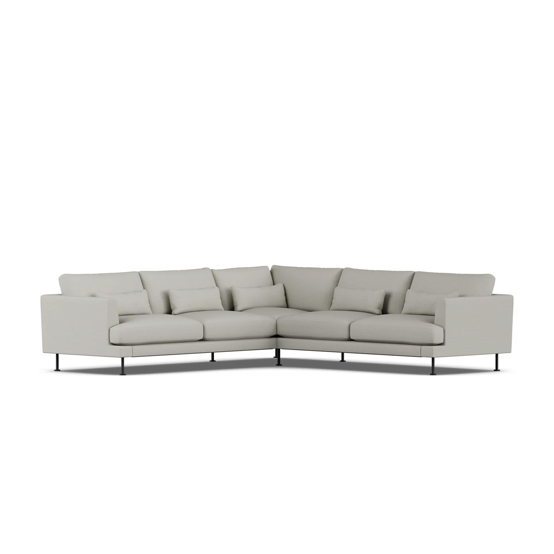Bredhult Sofa, Same Grey 6673-Schwarzer Stahl, Ecksofa F 1898