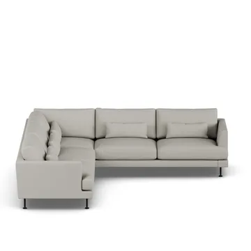 Bredhult Sofa - Same Grey 6673-Schwarzer Stahl, Ecksofa F - 1898