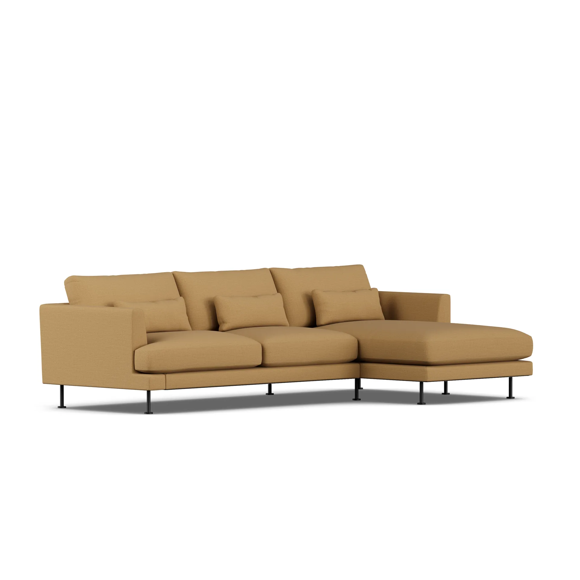 Bredhult Sofa, Same Ochre 6676-Schwarzer Stahl, 2,5-sitzig C1 1898