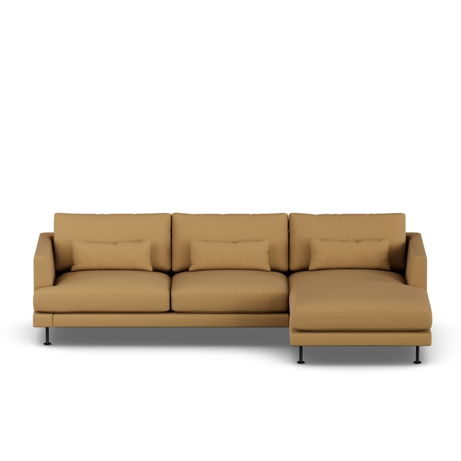Bredhult Sofa, Same Ochre 6676-Schwarzer Stahl, 2,5-sitzig C1 1898