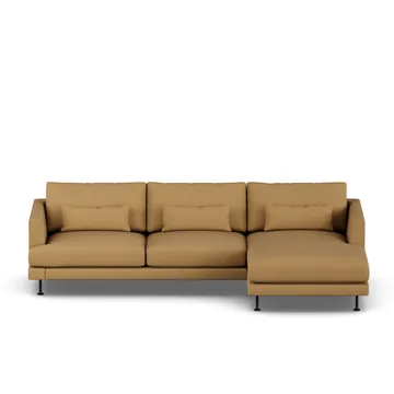 Bredhult Sofa - Same Ochre 6676-Schwarzer Stahl, 2,5-sitzig C1 - 1898