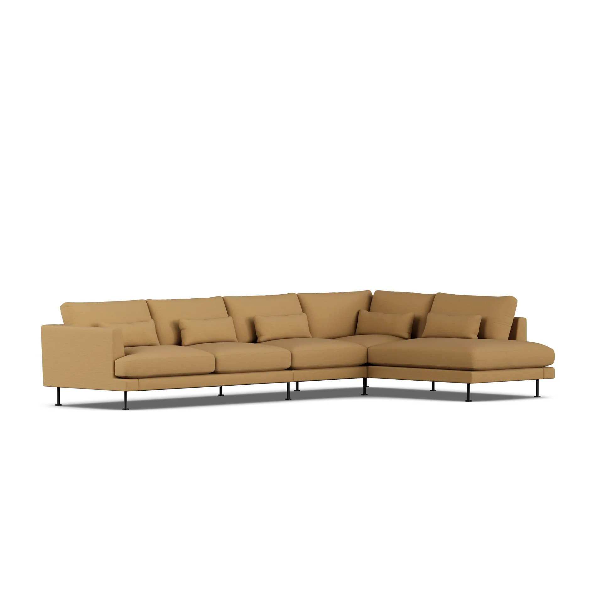 Bredhult Sofa, Same Ochre 6676-Schwarzer Stahl, 4-sitzig B1 1898