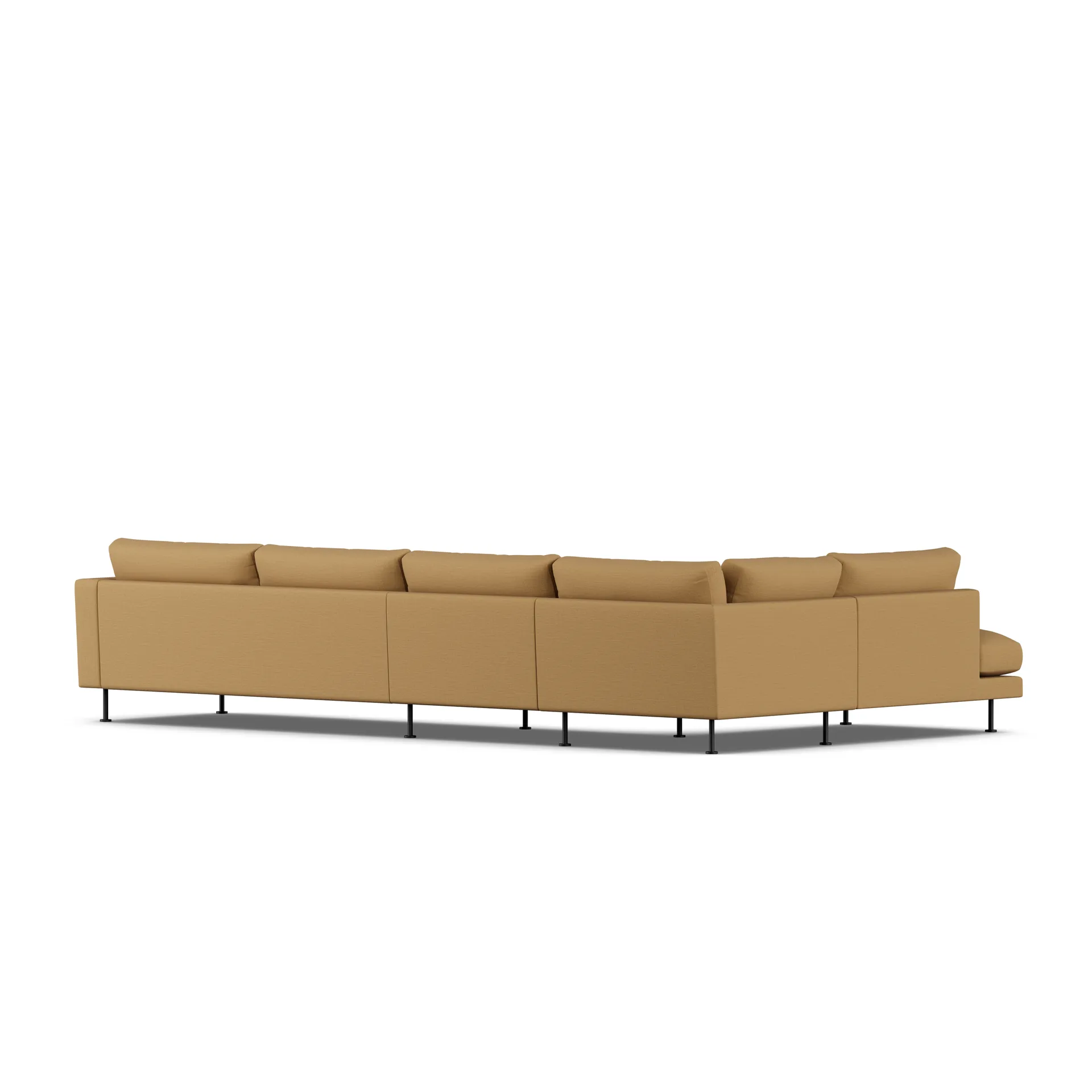Bredhult Sofa, Same Ochre 6676-Schwarzer Stahl, 4-sitzig B2 1898