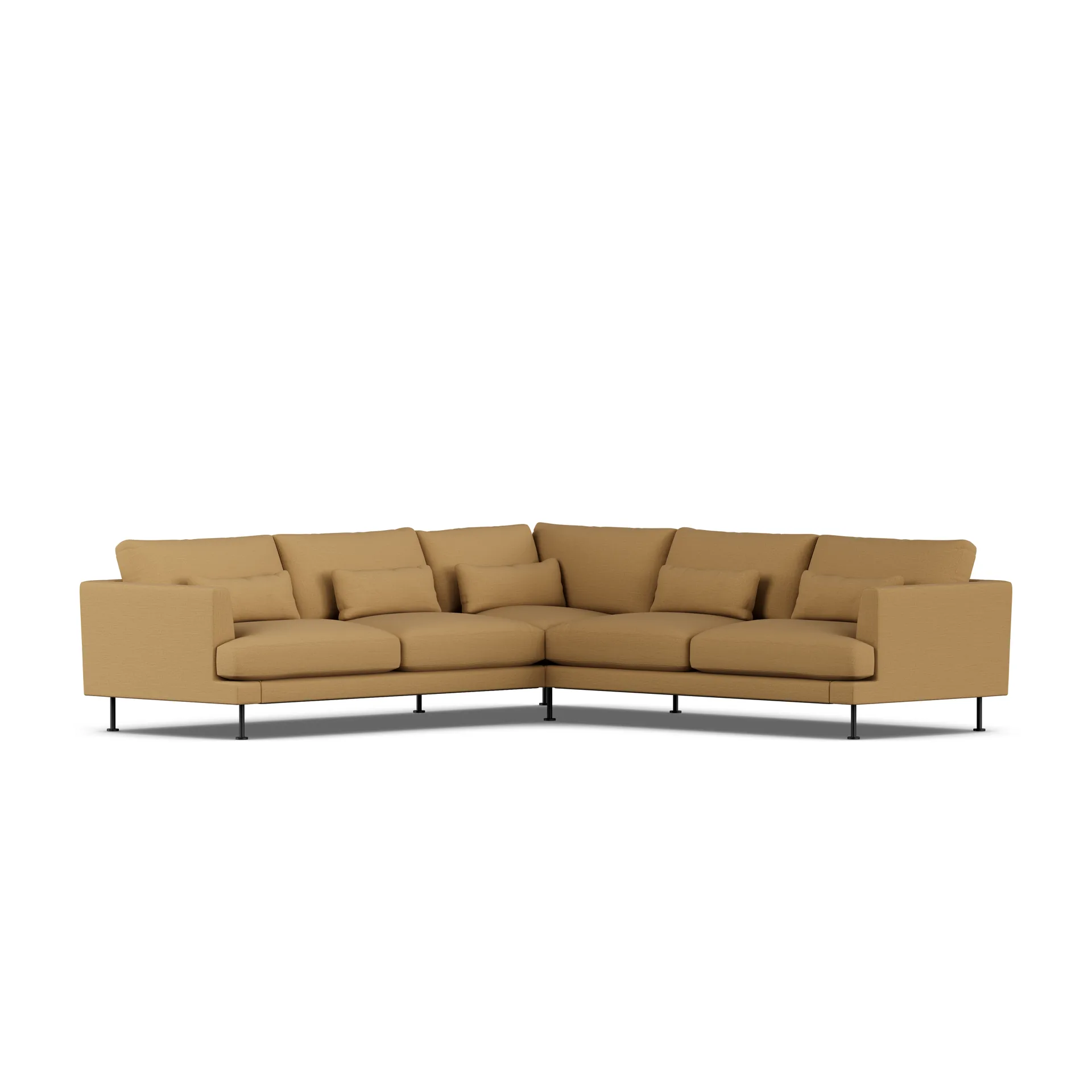 Bredhult Sofa, Same Ochre 6676-Schwarzer Stahl, Ecksofa F 1898