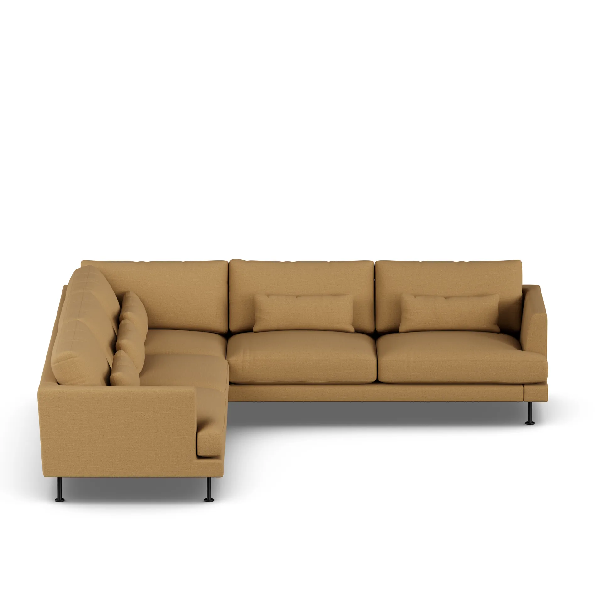 Bredhult Sofa, Same Ochre 6676-Schwarzer Stahl, Ecksofa F 1898