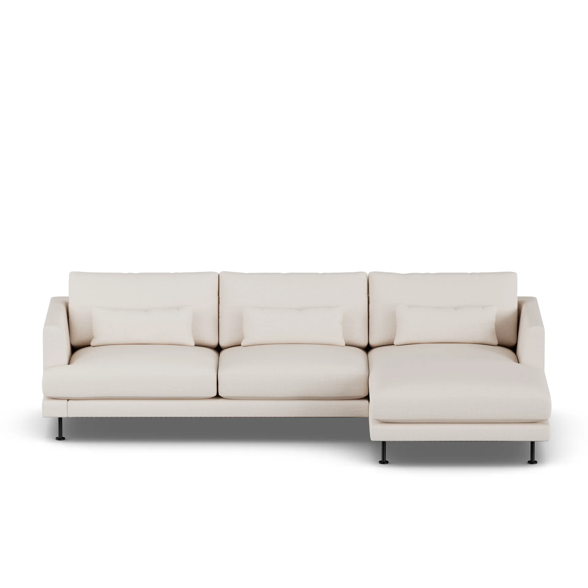 Bredhult Sofa, Same Off White 6671-Schwarzer Stahl, 2,5-sitzig C1 1898