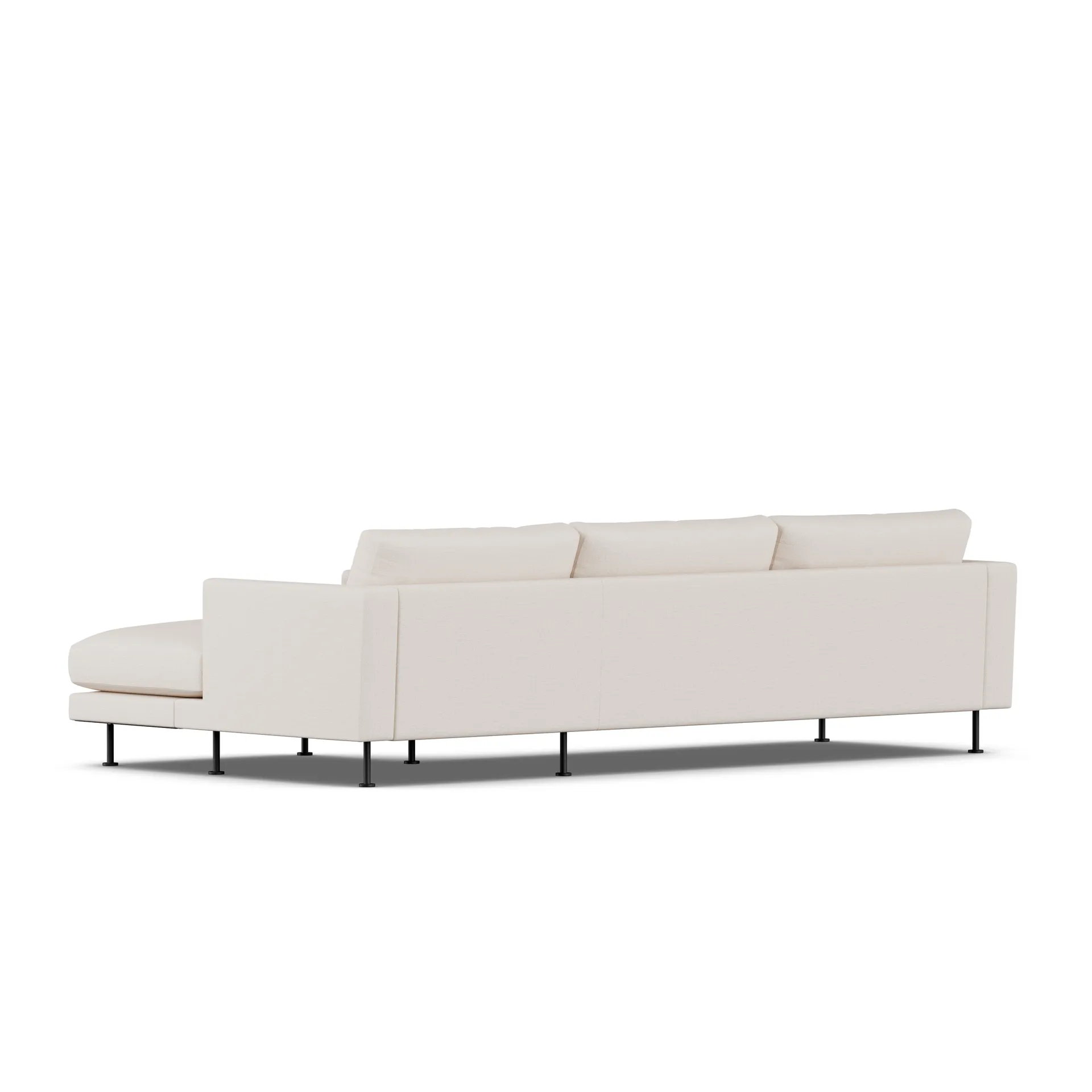 Bredhult Sofa, Same Off White 6671-Schwarzer Stahl, 2,5-sitzig C1 1898