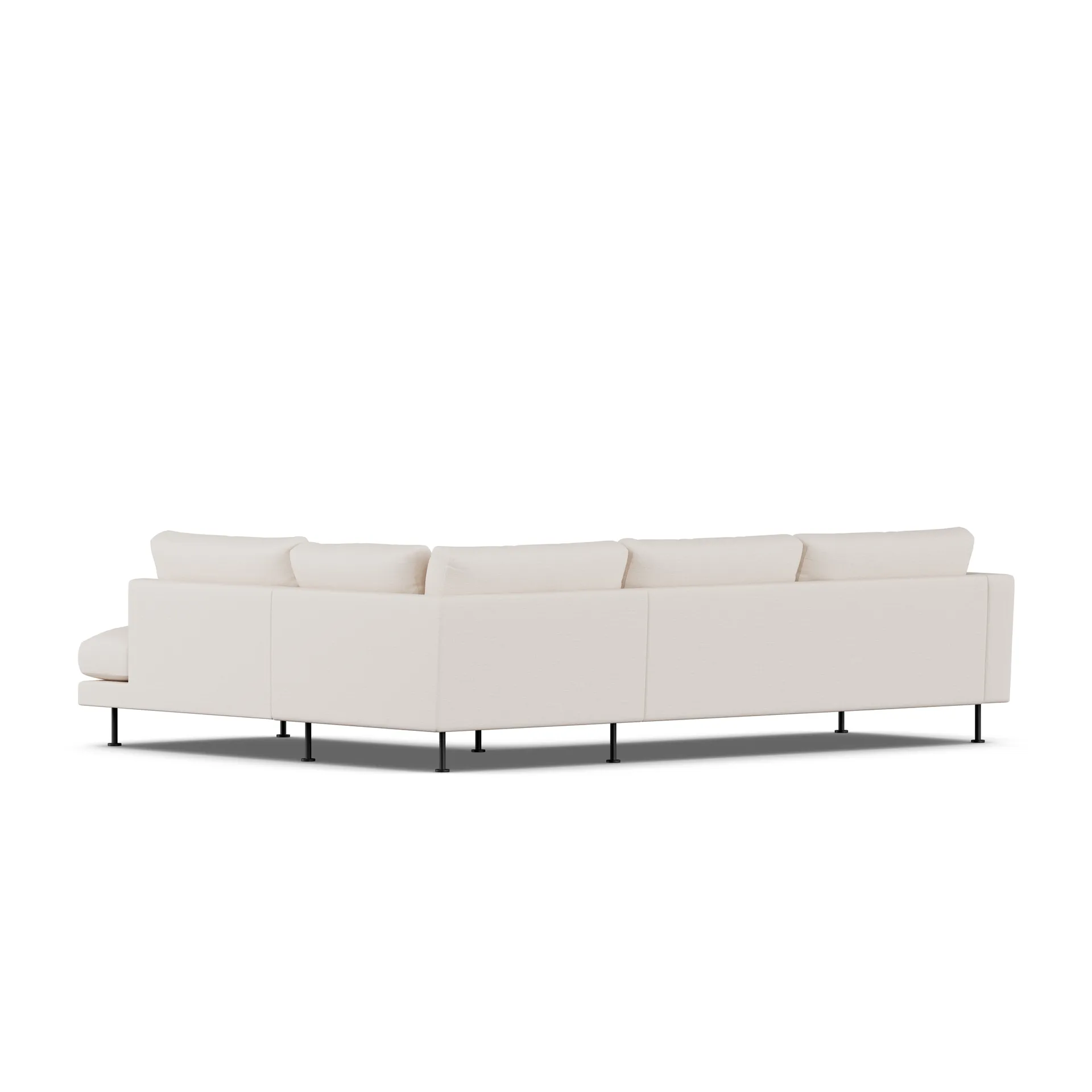 Bredhult Sofa, Same Off White 6671-Schwarzer Stahl, 3-sitzig A1 1898