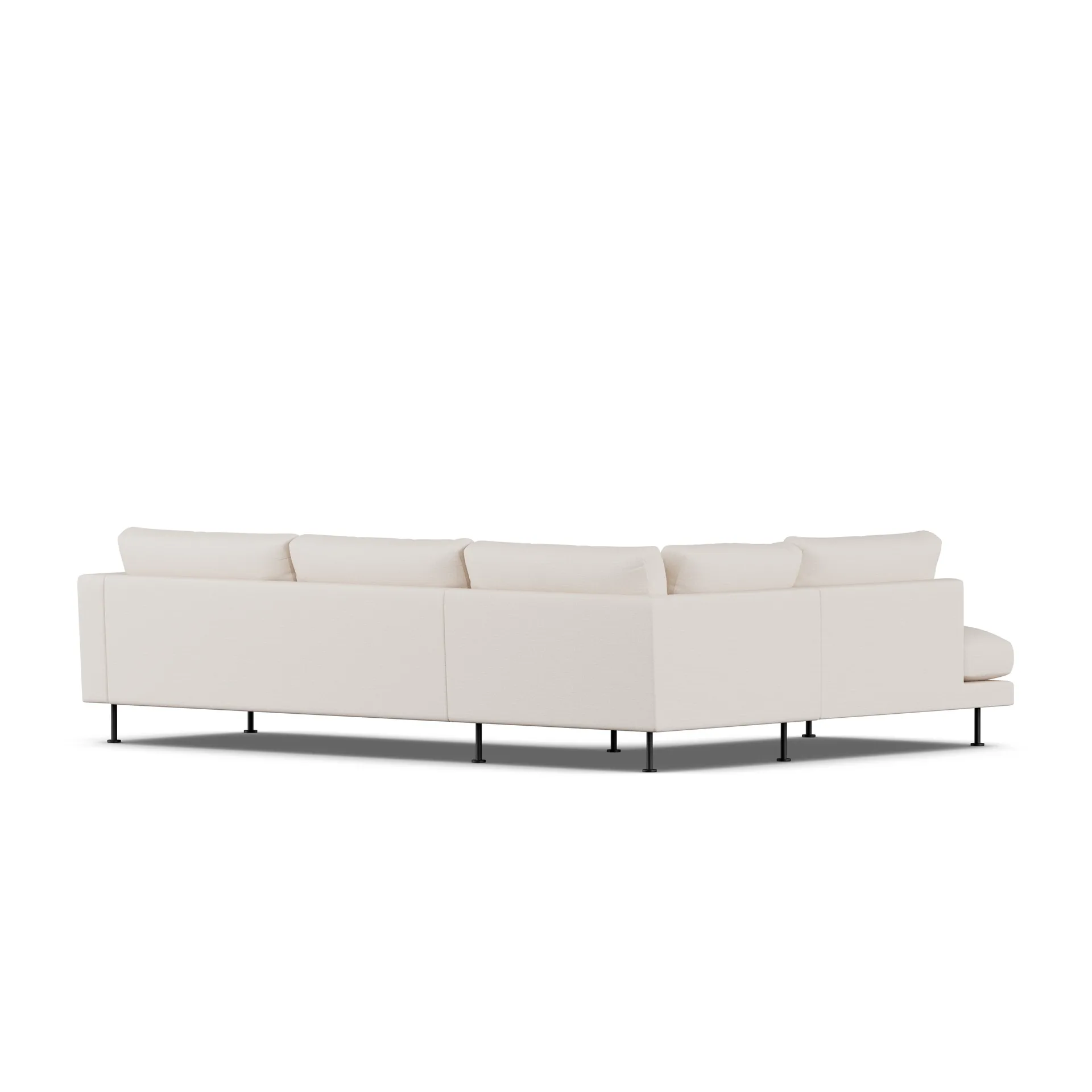 Bredhult Sofa, Same Off White 6671-Schwarzer Stahl, 3-sitzig A2 1898