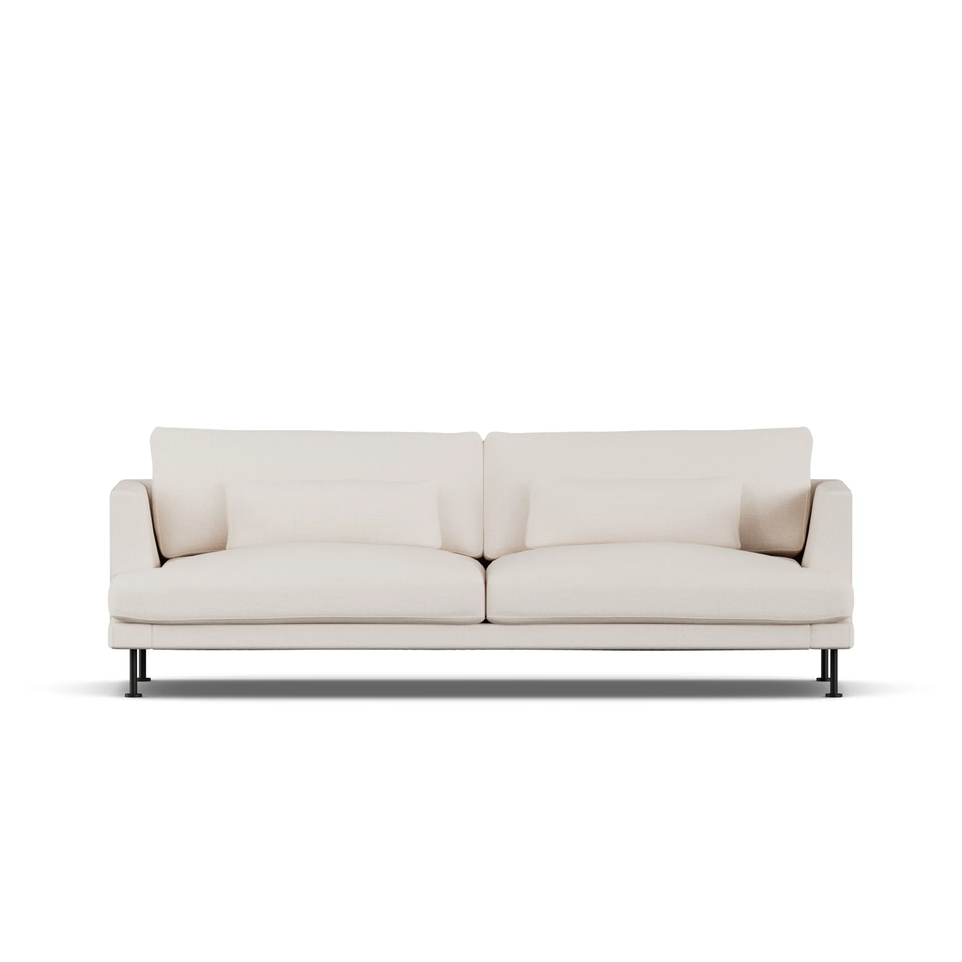 Bredhult Sofa, Same Off White 6671-Schwarzer Stahl, 3-sitzig 1898