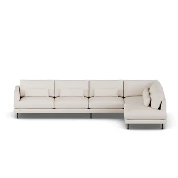 Bredhult Sofa - Same Off White 6671-Schwarzer Stahl, 4-sitzig B1 - 1898