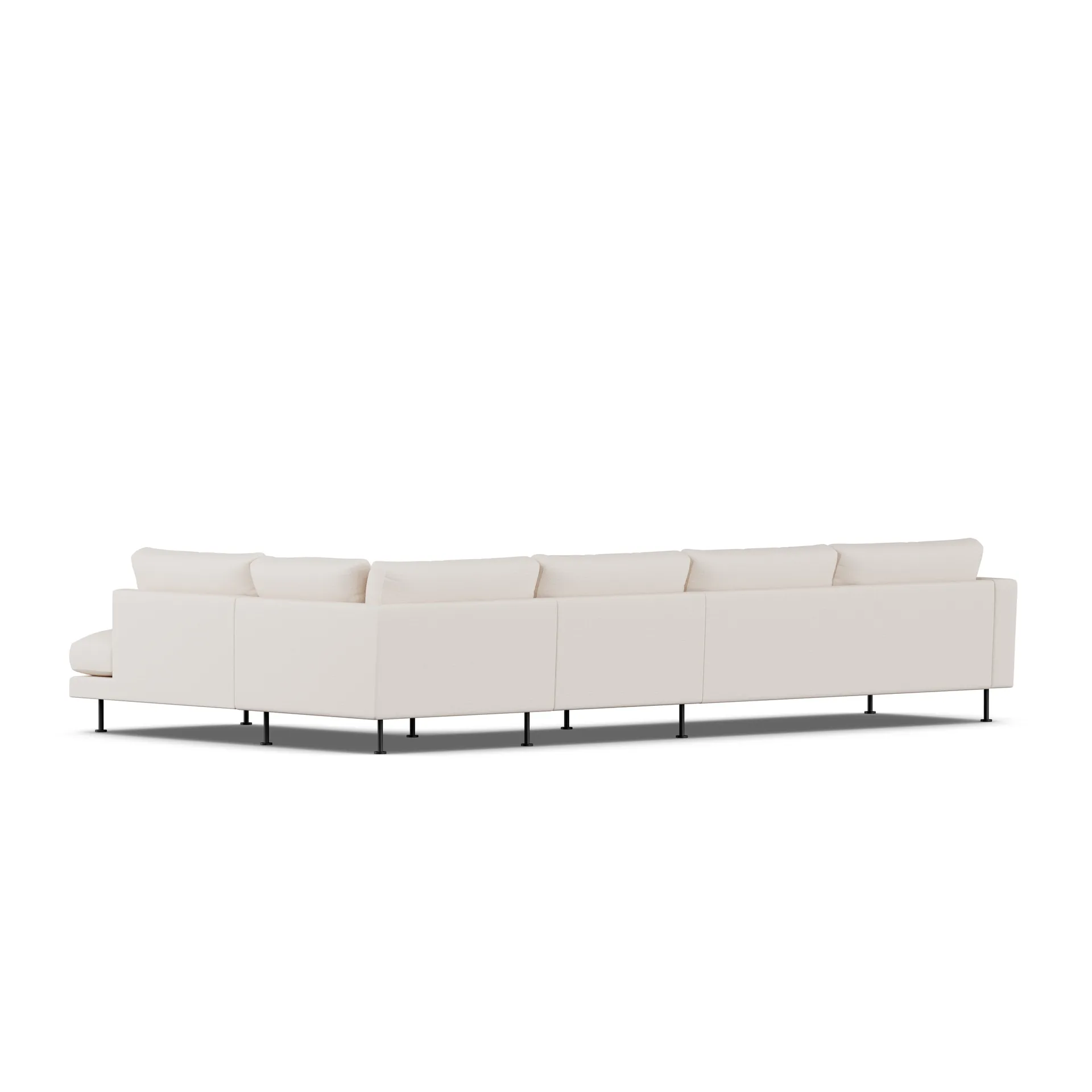 Bredhult Sofa, Same Off White 6671-Schwarzer Stahl, 4-sitzig B1 1898