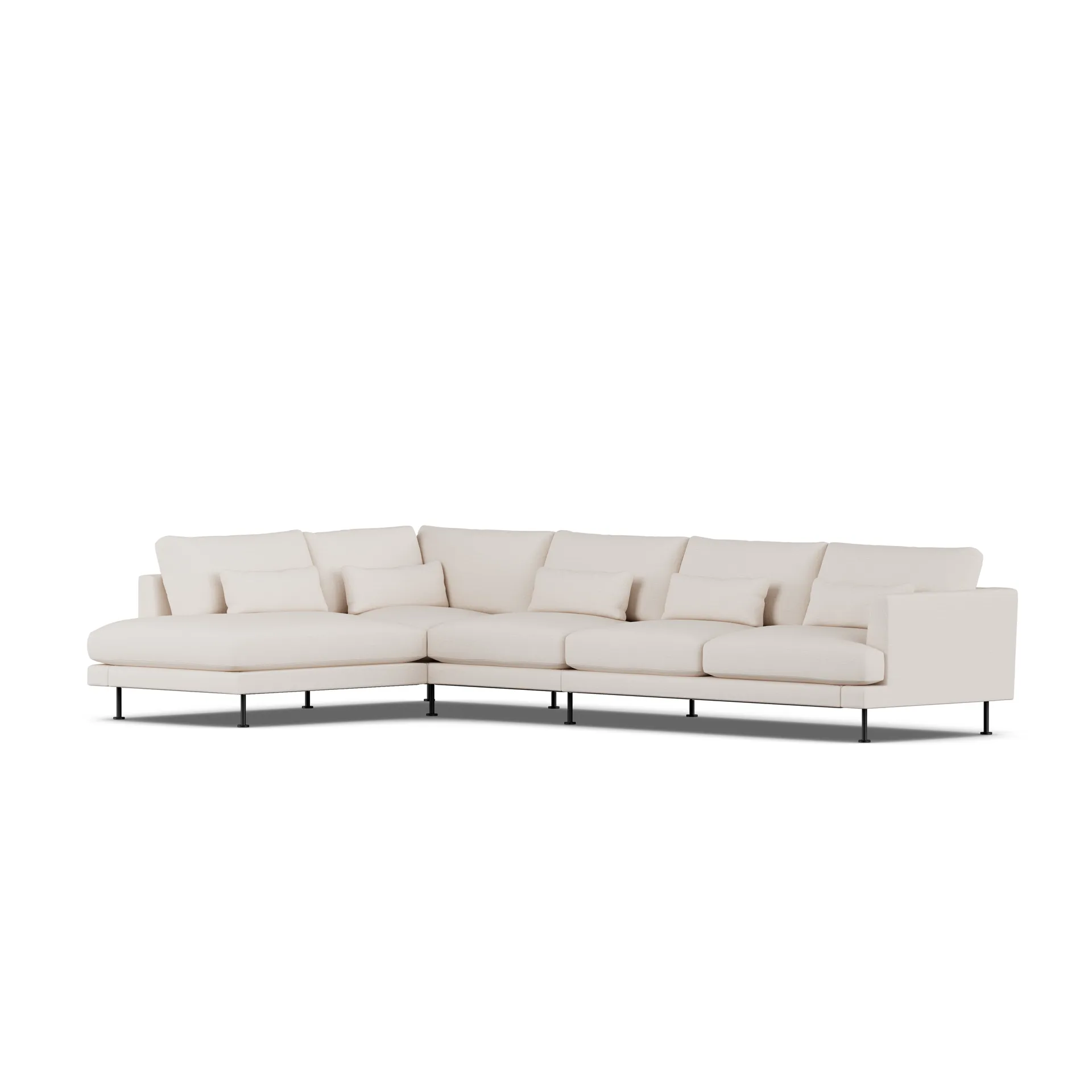 Bredhult Sofa, Same Off White 6671-Schwarzer Stahl, 4-sitzig B2 1898