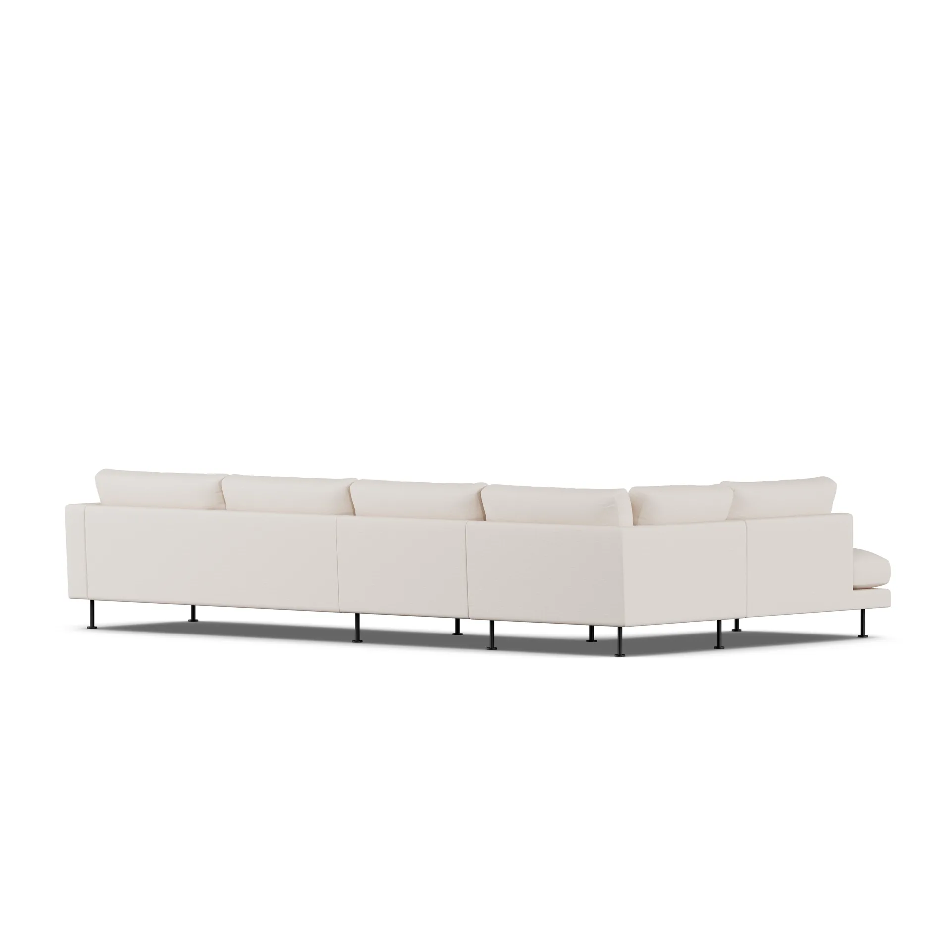 Bredhult Sofa, Same Off White 6671-Schwarzer Stahl, 4-sitzig B2 1898