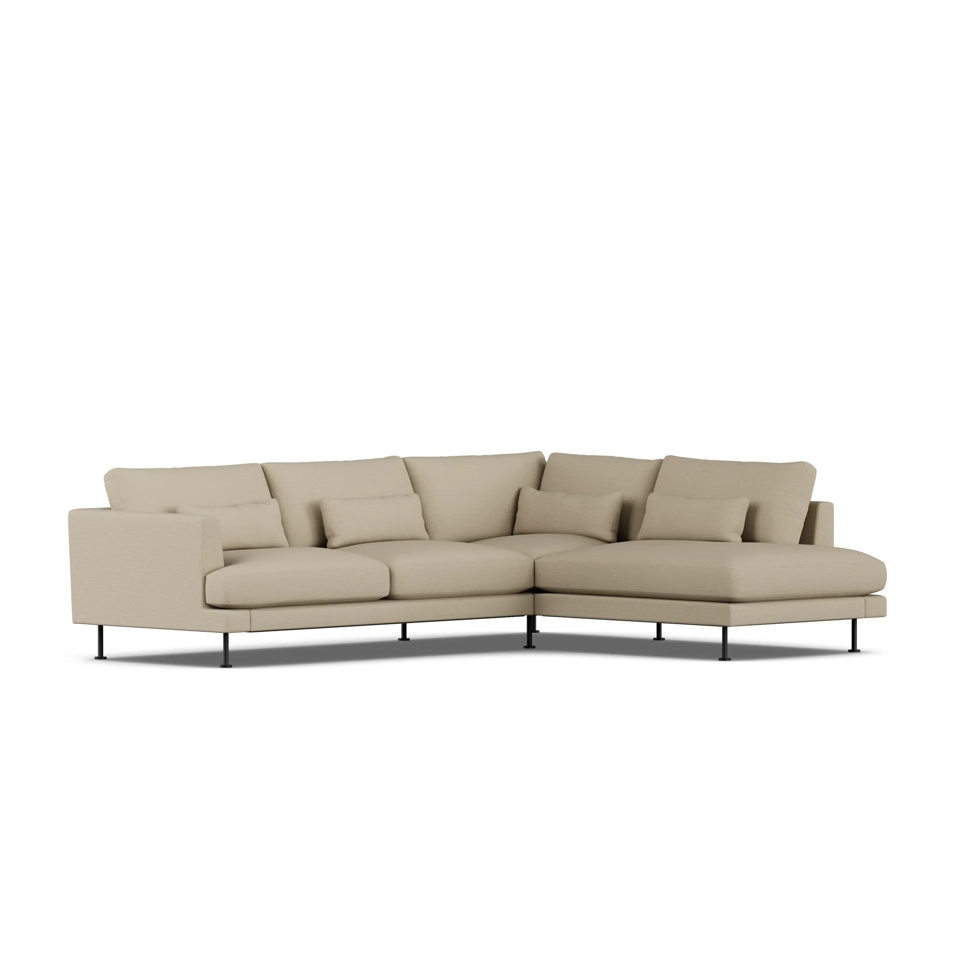 Bredhult Sofa, Same Sand 6672-Schwarzer Stahl, 3-sitzig A1 1898