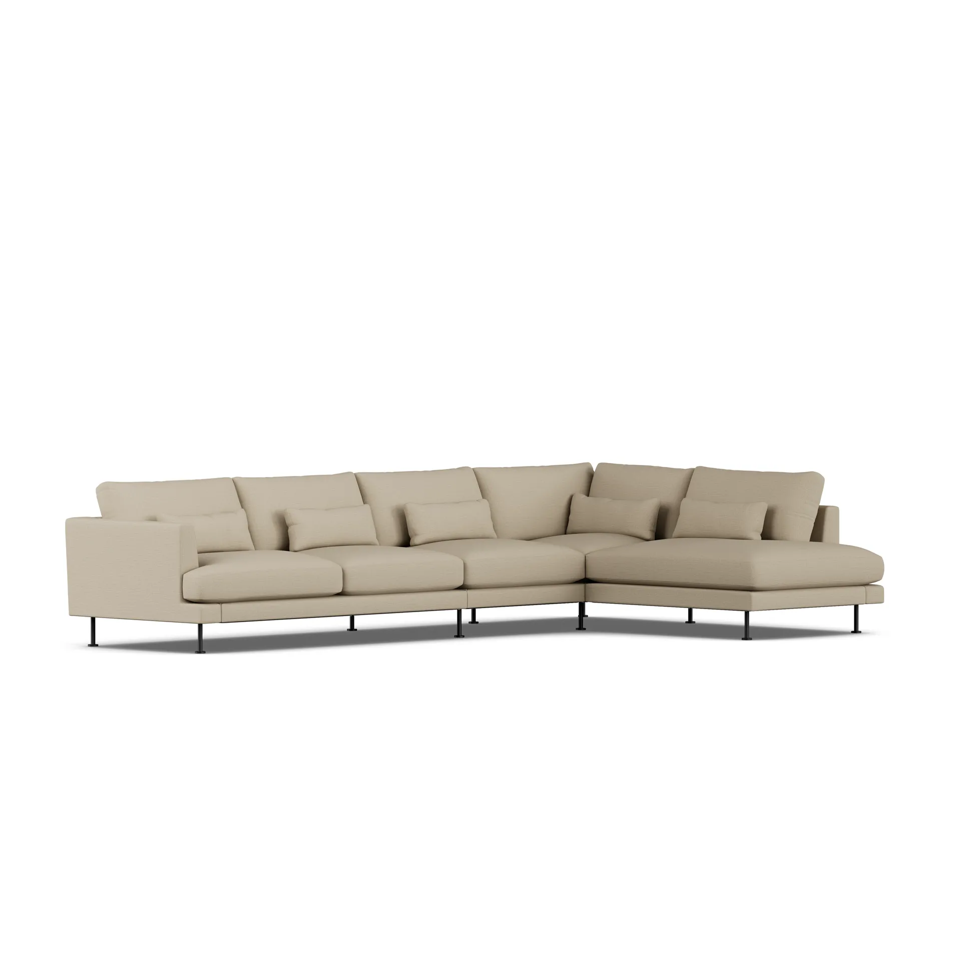 Bredhult Sofa, Same Sand 6672-Schwarzer Stahl, 4-sitzig B1 1898