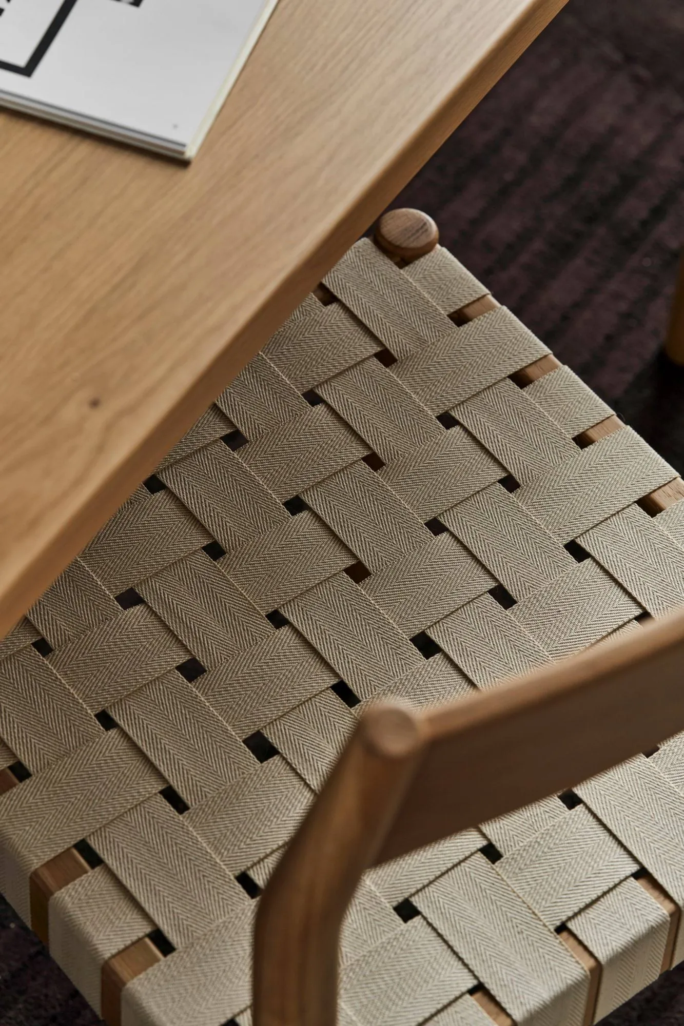 Ekeryd Esszimmerstuhl, Webbing-laquered oak 1898