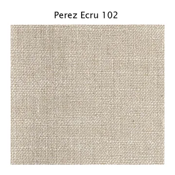 Haga 3 Sitzer Sofa - Stoff perez ecru 102 offwhite, Beine aus hellem Eichenholz - 1898