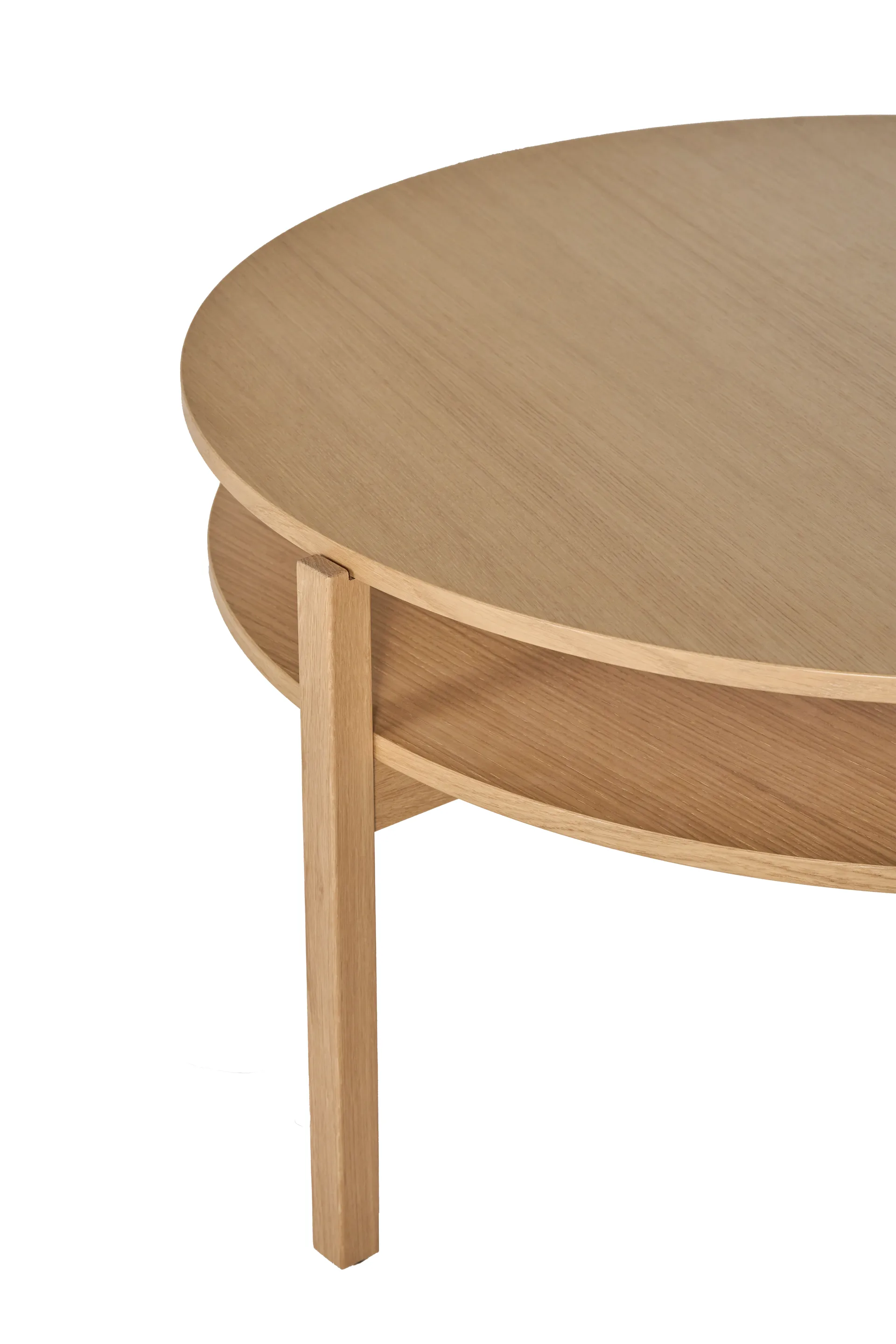 Lid Couchtisch, Eiche weiß pigmentiert, Ø90 cm 1898
