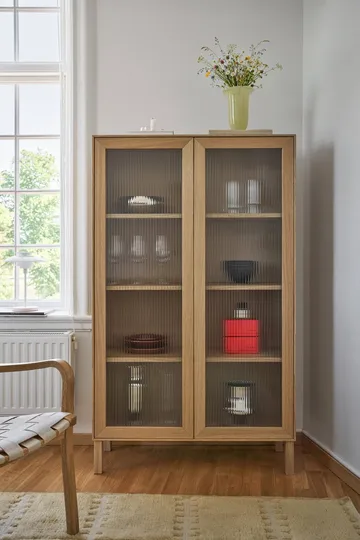 Lid Vitrinenschrank - Eiche weiß pigmentiert - 1898