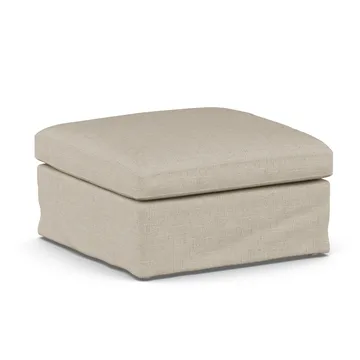 Linnevik Fußhocker - Bern Beige 0341-Eiche weiß geölt, mit Volant - 1898