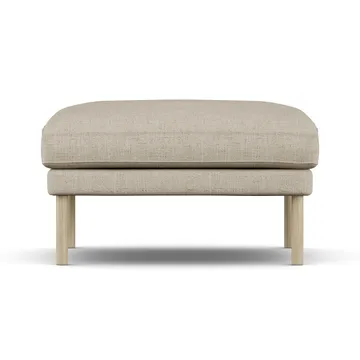 Linnevik Fußhocker - Bern Beige 0341-Eiche weiß geölt, ohne Volant - 1898