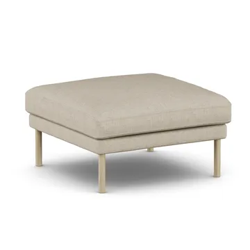 Linnevik Fußhocker - Bern Beige 0341-Eiche weiß geölt, ohne Volant - 1898