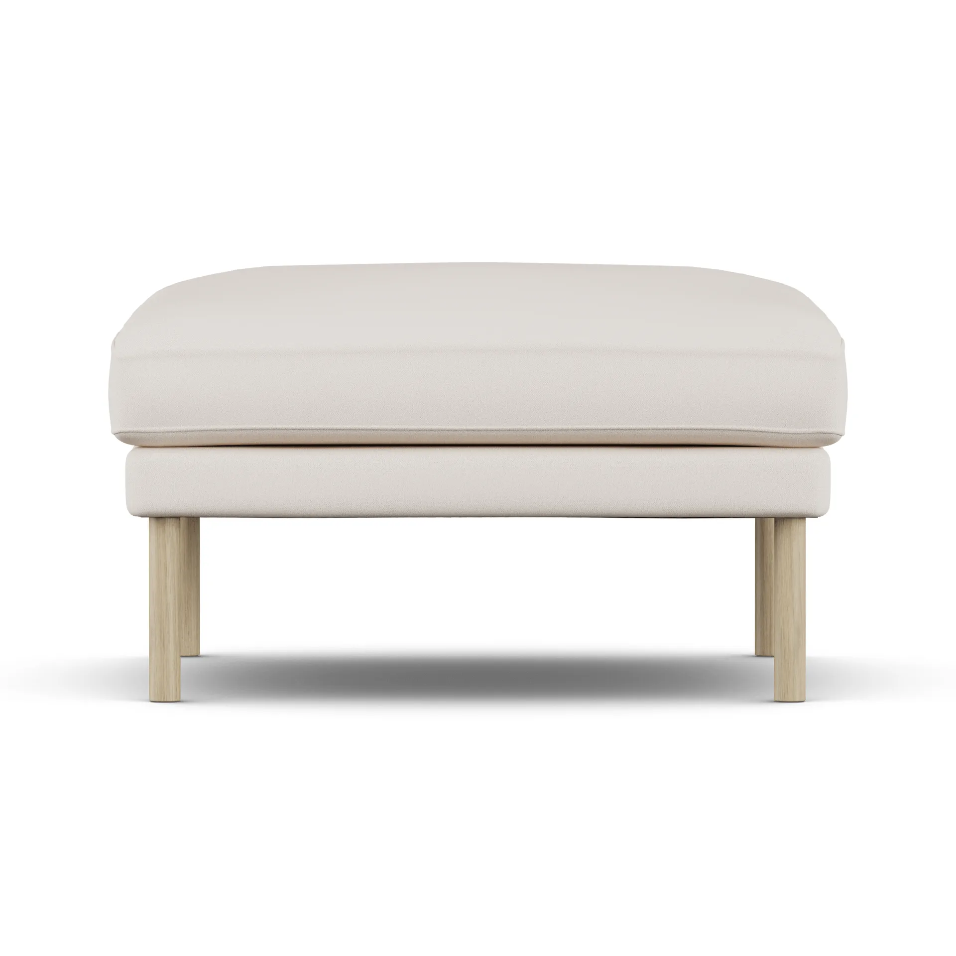 Linnevik Fußhocker, Caleido Beige 9600-Eiche weiß geölt, ohne Volant 1898