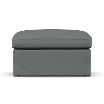 Linnevik Fußhocker - Caleido Grey 1240-Eiche weiß geölt, mit Volant - 1898