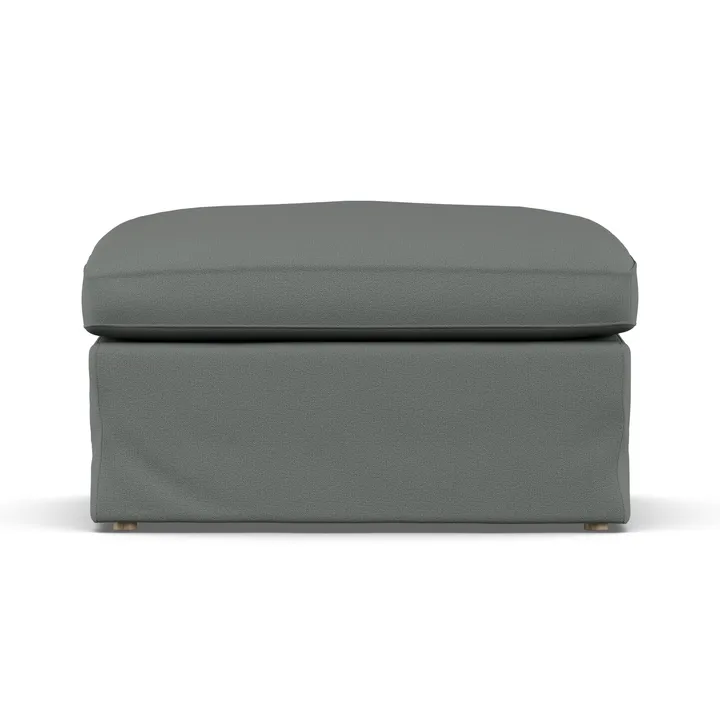 Linnevik Fußhocker - Caleido Grey 1240-Eiche weiß geölt, mit Volant - 1898