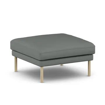Linnevik Fußhocker - Caleido Grey 1240-Eiche weiß geölt, ohne Volant - 1898
