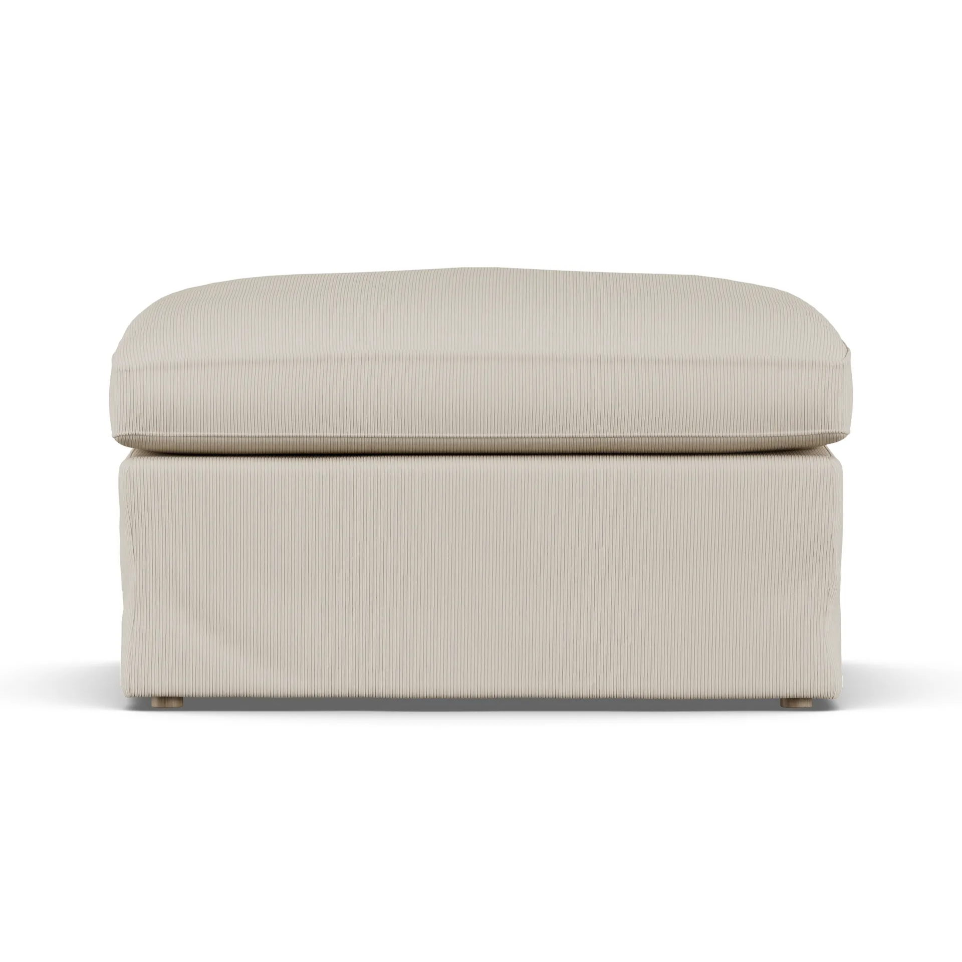 Linnevik Fußhocker, Jump Beige 1956-Eiche weiß geölt, mit Volant 1898