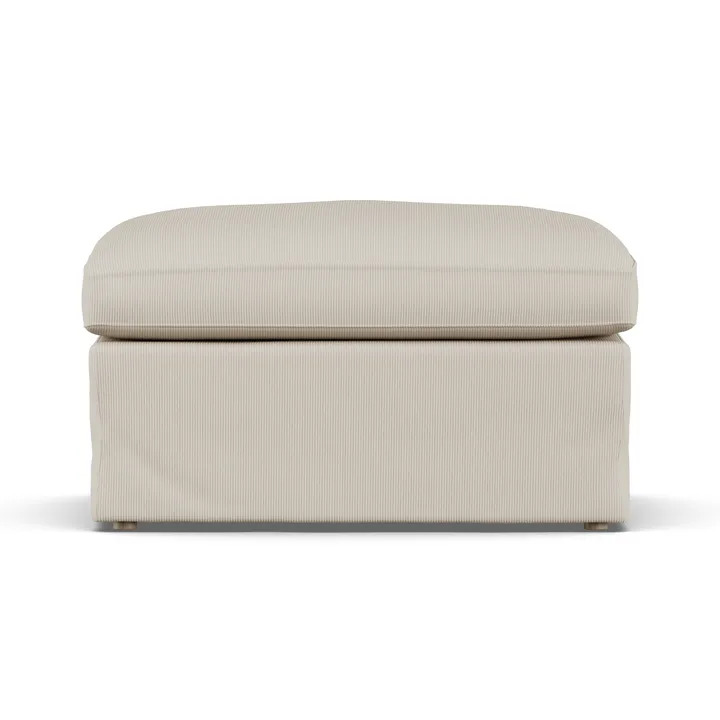 Linnevik Fußhocker - Jump Beige 1956-Eiche weiß geölt, mit Volant - 1898