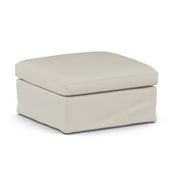 Linnevik Fußhocker - Jump Beige 1956-Eiche weiß geölt, mit Volant - 1898
