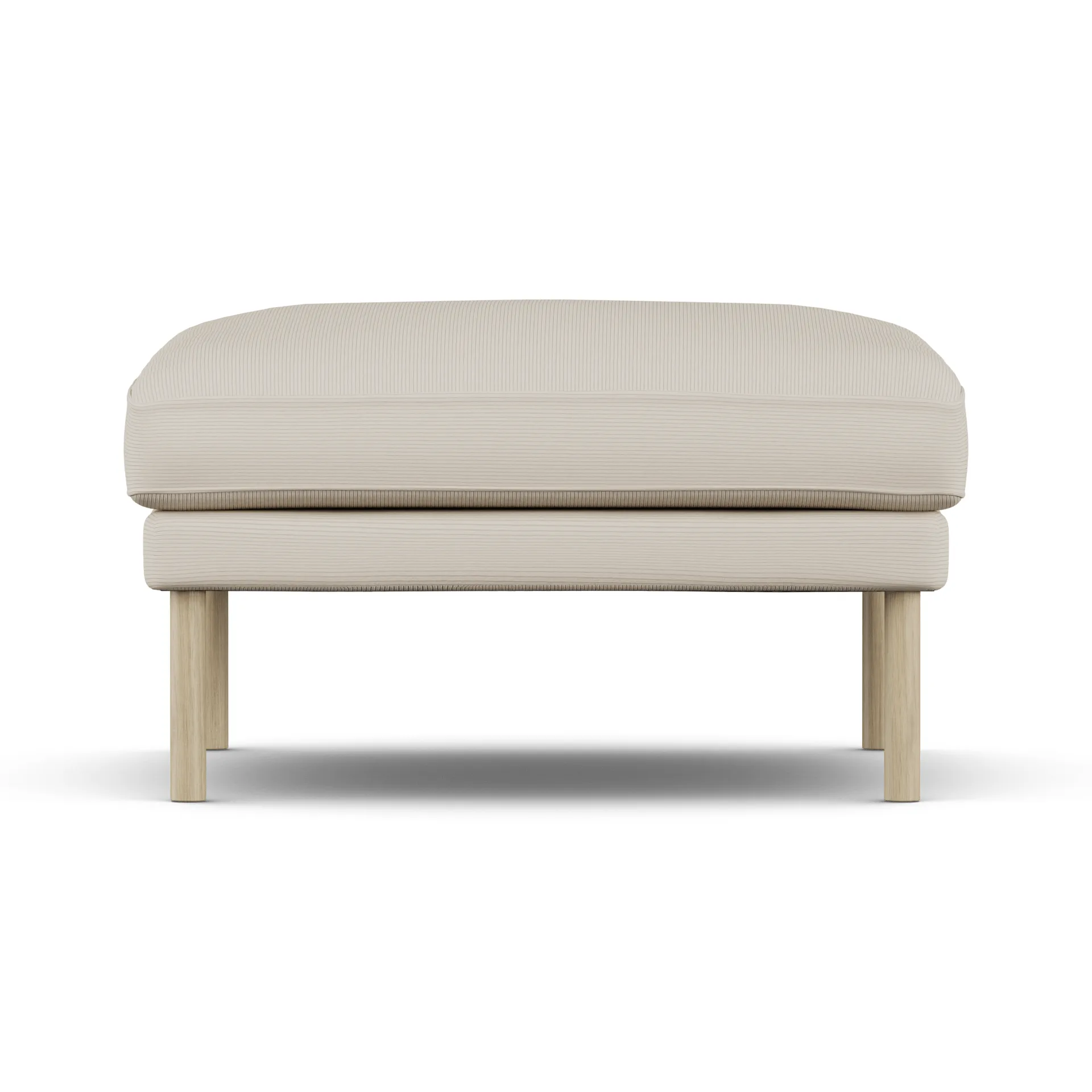 Linnevik Fußhocker, Jump Beige 1956-Eiche weiß geölt, ohne Volant 1898