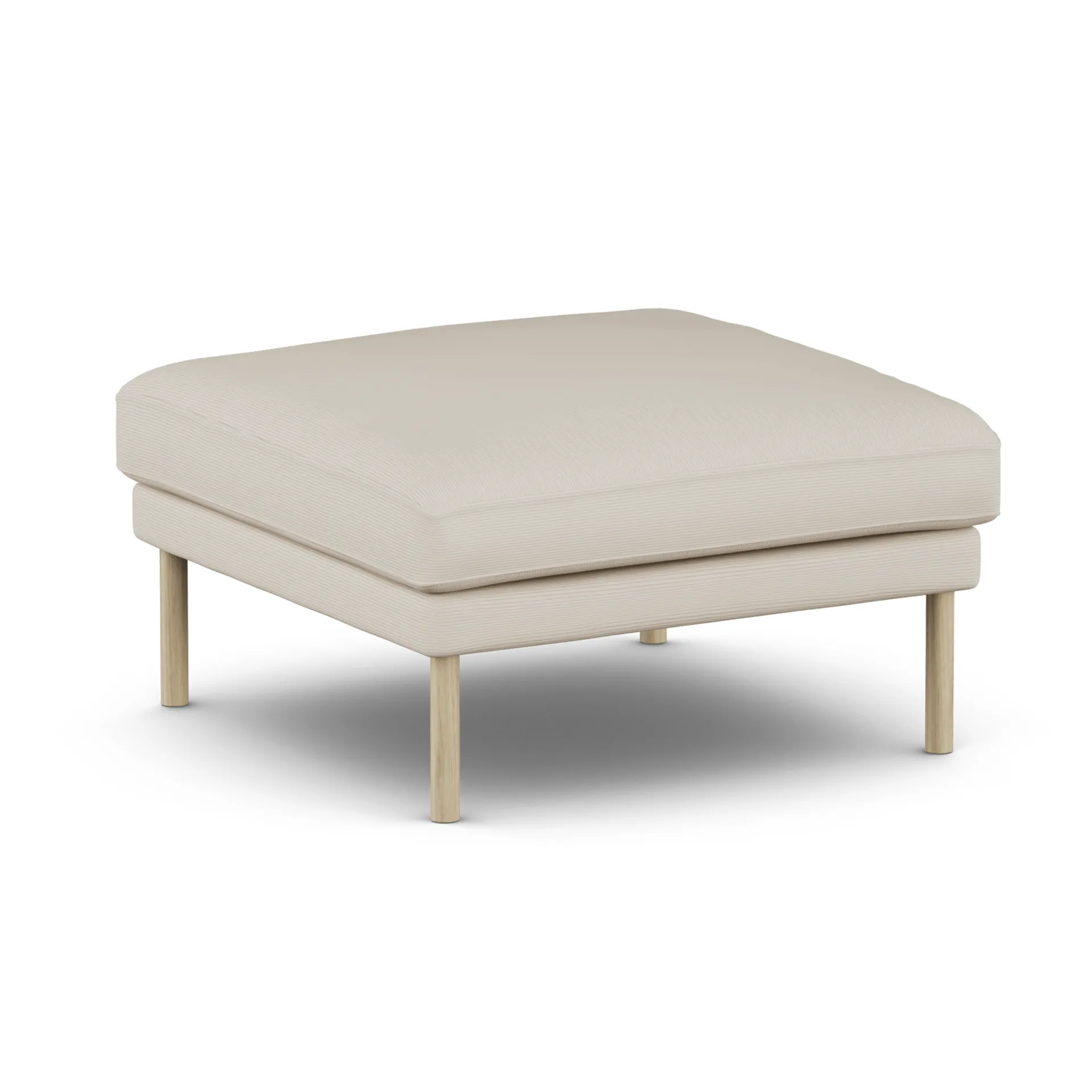 Linnevik Fußhocker, Jump Beige 1956-Eiche weiß geölt, ohne Volant 1898