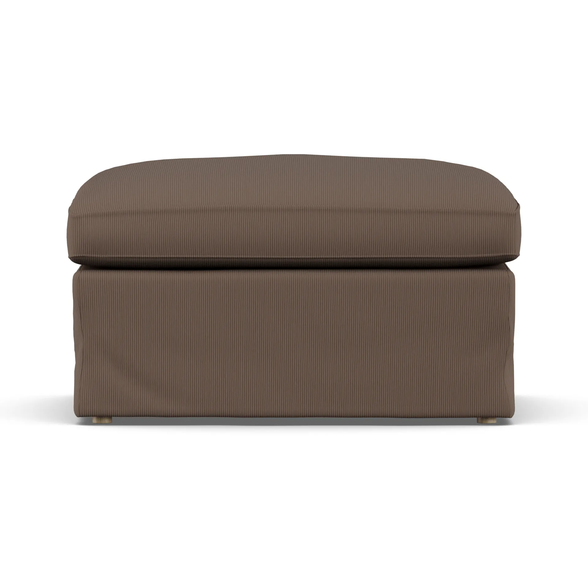 Linnevik Fußhocker, Jump Brown 1955-Eiche weiß geölt, mit Volant 1898