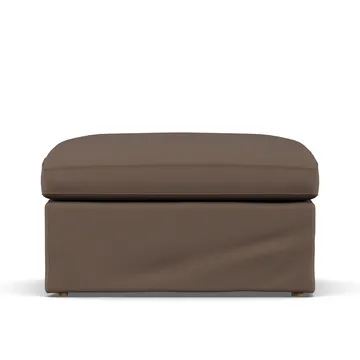 Linnevik Fußhocker - Jump Brown 1955-Eiche weiß geölt, mit Volant - 1898