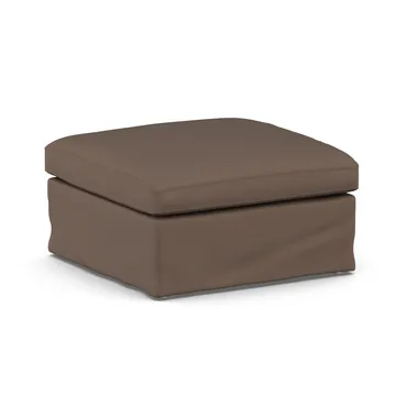 Linnevik Fußhocker - Jump Brown 1955-Eiche weiß geölt, mit Volant - 1898